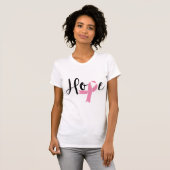 Hope Pink Ribbon Breast Cancer Awareness T-Shirt (Voorkant volledig)