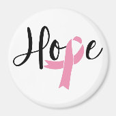 Hope Pink Ribbon Breast Cancer Bewustheid Magneet (Voorkant)
