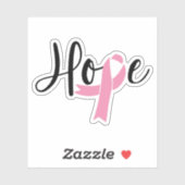 Hope Pink Ribbon Breast Cancer Bewustheid Sticker (Vel)