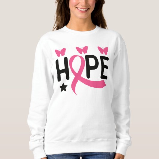 Hope Pink Ribbon Fighter Overlevende borstkanker H Trui (Voorkant)