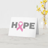 Hope Pink Ribbon kaart (Gele Bloem)