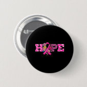 Hope Pink Ribbon Leopard Borstkanker Bewustzijn W Ronde Button 5,7 Cm (Voorkant /achterkant)