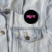 Hope Pink Ribbon Leopard Borstkanker Bewustzijn W Ronde Button 5,7 Cm (In situ)