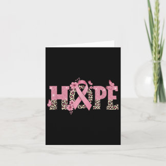Hope Pink Ribbon Leopard Print Bloemen Kaart