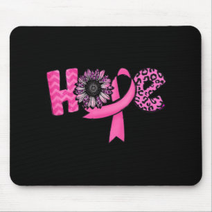 Hope Pink Ribbon Leopard Sunflower Breast Cancer A Muismat