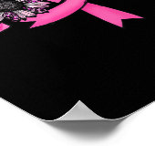Hope Pink Ribbon Leopard Sunflower Breast Cancer A Poster (Hoek)
