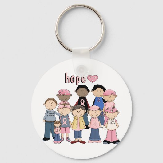 Hope Pink Ribbon Sleutelhanger (Voorkant)