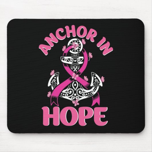 HOPE Pink Ribbon Survivor Fighter Breast Cancer Mo Muismat (Voorkant)