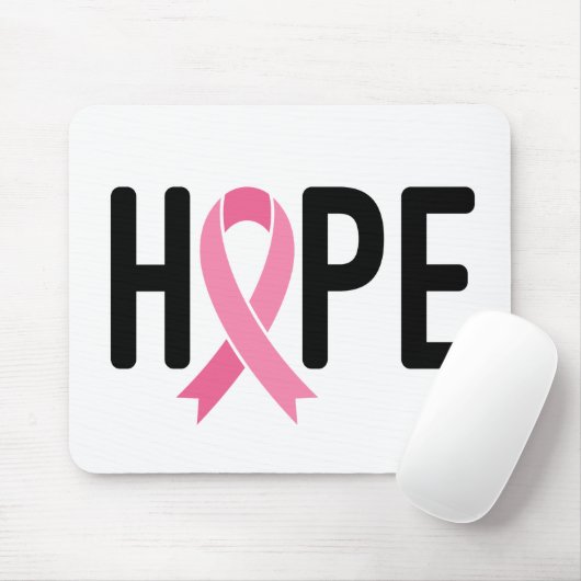 HOPE Pink Ribbon Survivor Fighter Breast Cancer Muismat (Met muis)