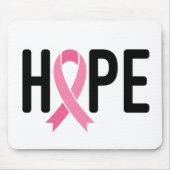 HOPE Pink Ribbon Survivor Fighter Breast Cancer Muismat (Voorkant)
