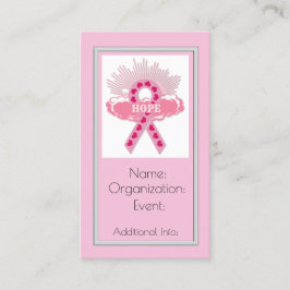 Hope Pink Ribbon Visitekaartje 2