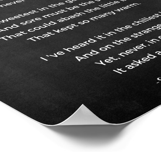 Hope Poem Black en White Poster (Hoek)