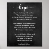 Hope Poem Black en White Poster (Voorkant)
