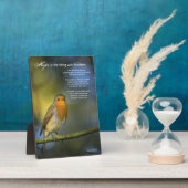 Hope Poem van Emily Dickinson Fotoplaat (Zijkant)