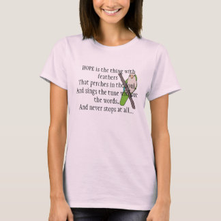 Hope Poem van Emily Dickinson met Quaker Parakeet T-shirt