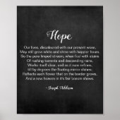 Hope Poem van Joseph Addison Black en White Poster (Voorkant)