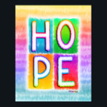 HOPE Pop Art Posters<br><div class="desc">HOPE is een zestig geïnspireerde, retroflecterende pop kunst geïnspireerd door de Geheime Universele Wetten en geïnspireerd door een spiritueel bewustzijn dat we allemaal deel uitmaken van dezelfde wereld. HOPE zal u inspireren met kleur- en regenboogbeelden die u eraan herinneren uw hoop levend te houden en in uzelf te geloven. Voeg...</div>