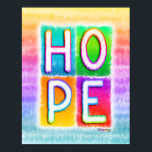 HOPE Pop Art Posters<br><div class="desc">HOPE is een zestig geïnspireerde, retroflecterende pop kunst geïnspireerd door de Geheime Universele Wetten en geïnspireerd door een spiritueel bewustzijn dat we allemaal deel uitmaken van dezelfde wereld. HOPE zal u inspireren met kleur- en regenboogbeelden die u eraan herinneren uw hoop levend te houden en in uzelf te geloven. Voeg...</div>