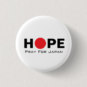 HOPE - Pray for Japan Pins Ronde Button 3,2 Cm