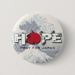 HOPE - Pray for Japan Pins Ronde Button 5,7 Cm