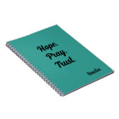Hope Pray Trust gepersonaliseerd Notitieboek (Rechterzijde)