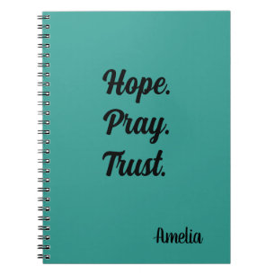 Hope Pray Trust gepersonaliseerd Notitieboek