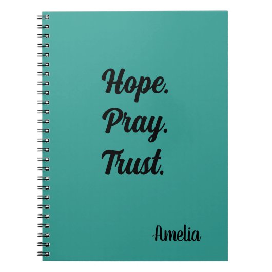 Hope Pray Trust gepersonaliseerd Notitieboek (Voorkant)
