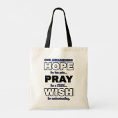 Hope Pray Wish...CVS Tote Bag (Achterkant)