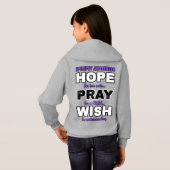 Hope Pray Wish.. Epilepsy Hoodie (Achterkant volledig)