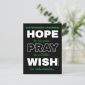 Hope Pray Wish... Gastroparesis Briefkaart (Staand voorkant)