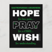 Hope Pray Wish... Gastroparesis Briefkaart (Voorkant)