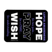 Hope Pray Wish.. Lupus Magneet (Horizontaal)
