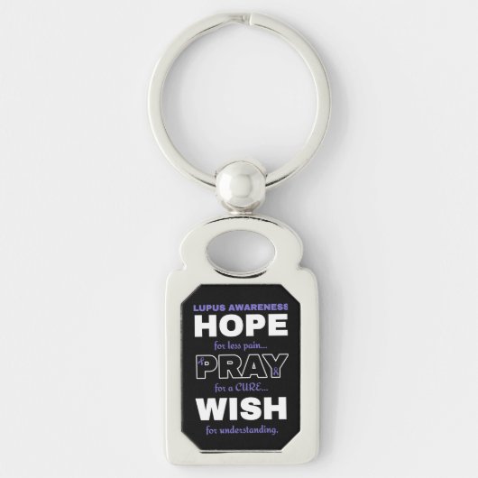 Hope Pray Wish.. Lupus Sleutelhanger (Voorkant)