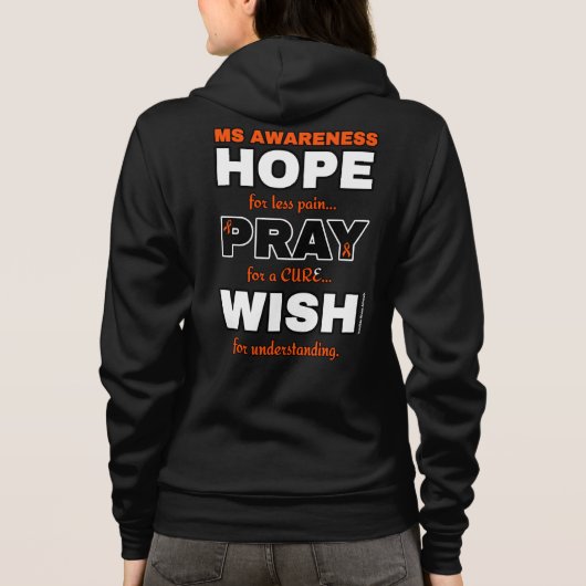 Hope Pray Wish...MS Hoodie (Achterkant)