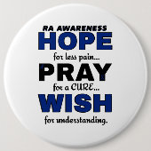Hope Pray Wish...RA Ronde Button 6,0 Cm (Voorkant)