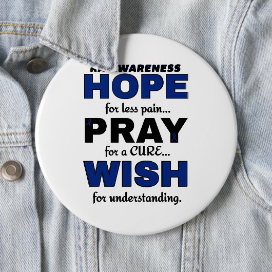 Hope Pray Wish...RA Ronde Button 6,0 Cm (In situ)