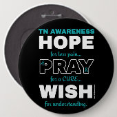 Hope Pray Wish...TN Pinback Button (Voorkant /achterkant)