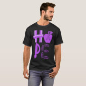 Hope Prematurity Awareness Purple Ribbon Teacher T-shirt (Voorkant volledig)