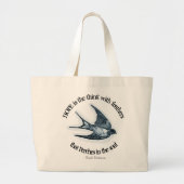 "Hope" print met Emily Dickinson quote Grote Tote Bag (Voorkant)