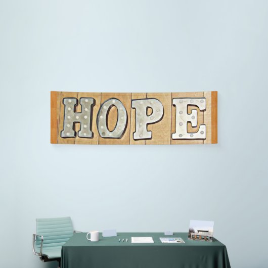HOPE-protestbanner of -bordbord Spandoek (Beurs)