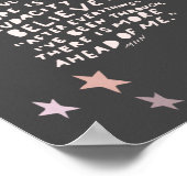 Hope quote - paarse en roze maan en sterren poster (Hoek)