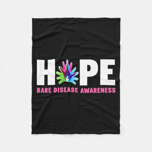 Hope Rare Disease Awareness Shirt - Rare Disease D Fleece Deken (Voorkant)