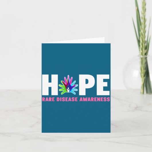 Hope Rare Disease Awareness Shirt - Rare Disease D Kaart (Voorkant)
