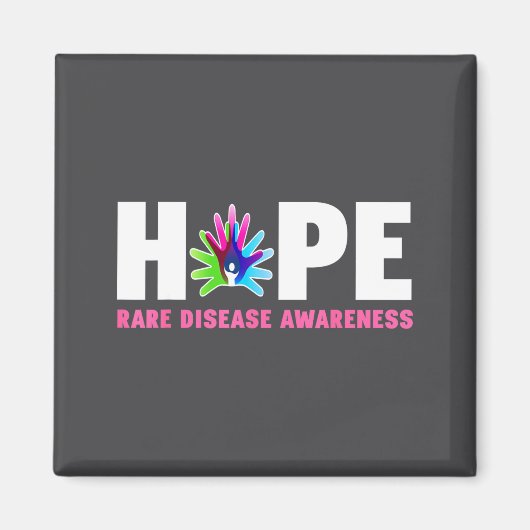 Hope Rare Disease Awareness Shirt - Rare Disease D Magneet (Voorkant)