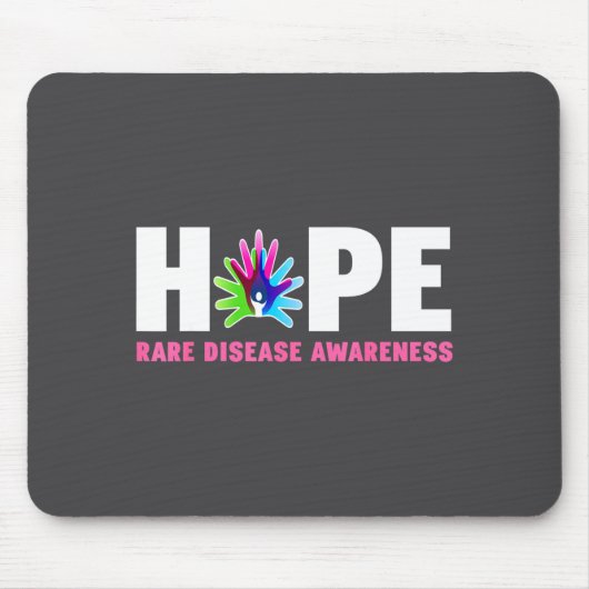 Hope Rare Disease Awareness Shirt - Rare Disease D Muismat (Voorkant)