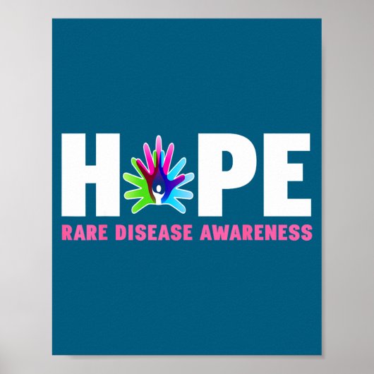 Hope Rare Disease Awareness Shirt - Rare Disease D Poster (Voorkant)