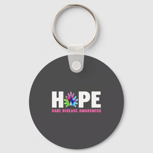 Hope Rare Disease Awareness Shirt - Rare Disease D Sleutelhanger (Voorkant)
