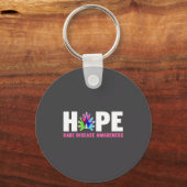 Hope Rare Disease Awareness Shirt - Rare Disease D Sleutelhanger (Voorkant)