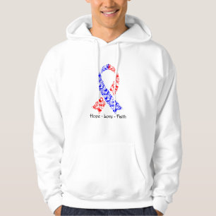 Hope Red en Blue Awareness Ribbon Hoodie