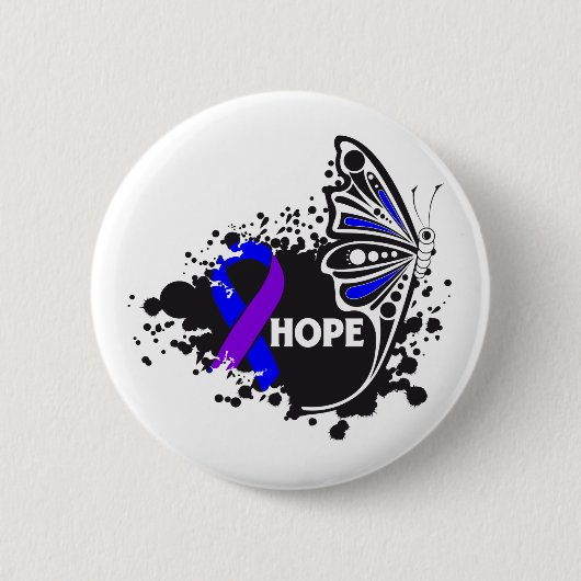 Hope reumatoid artritis Butterfly Ronde Button 5,7 Cm (Voorkant)